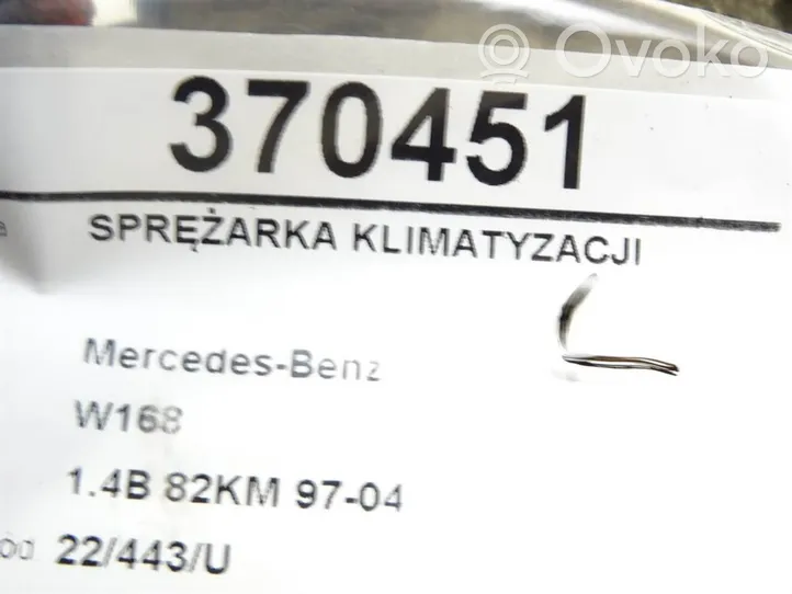 Mercedes-Benz A W168 Oro kondicionieriaus kompresorius (siurblys) 447200-976