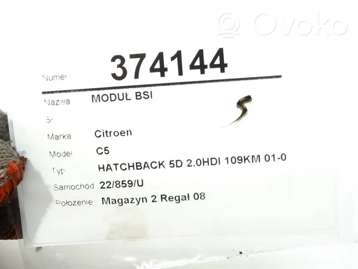 Citroen C5 Muut ohjainlaitteet/moduulit 9643805080