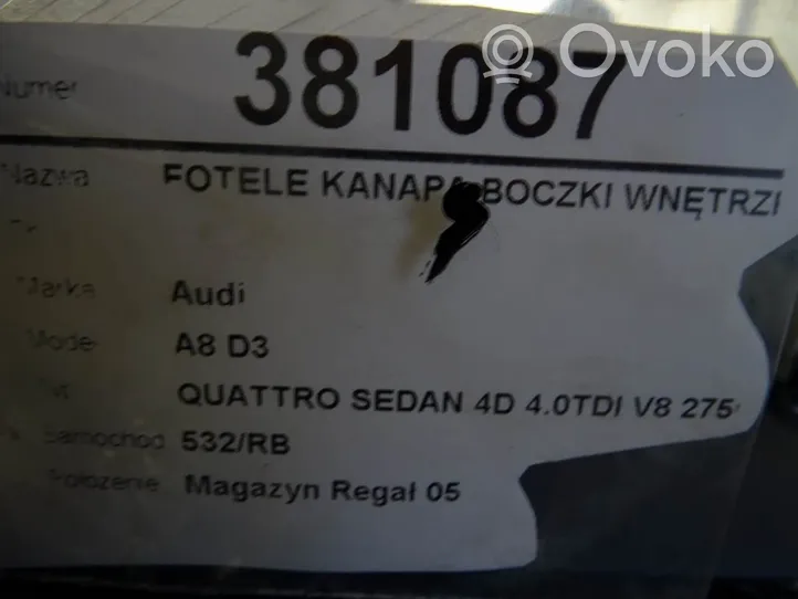 Audi A8 S8 D3 4E Fotele / Kanapa / Boczki / Komplet 