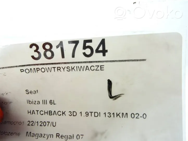 Seat Ibiza III (6L) Purkštukų (forsunkių) komplektas 0414720039