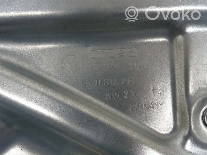 Volkswagen Tiguan Regulador de puerta delantera con motor 3C0959792B