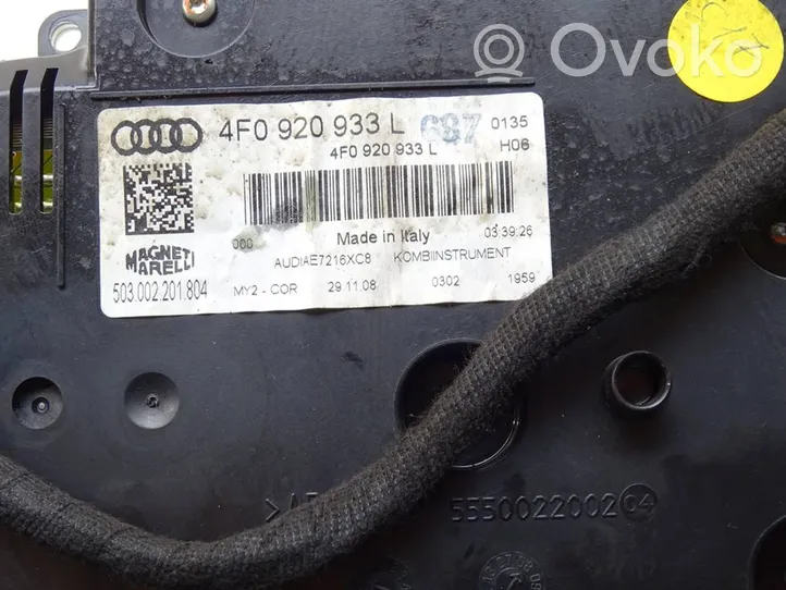 Audi A6 Allroad C6 Compteur de vitesse tableau de bord 4F0920933L