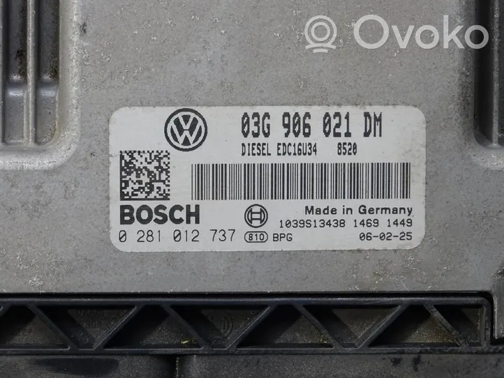 Volkswagen Touran I Moottorin ohjainlaite/moduuli (käytetyt) 03G906021DM