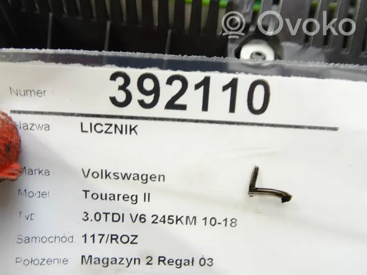 Volkswagen Touareg II Compteur de vitesse tableau de bord 7P6920882