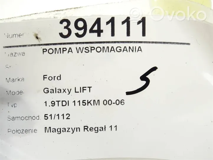 Ford Galaxy Power steering pump 7M0145157AA