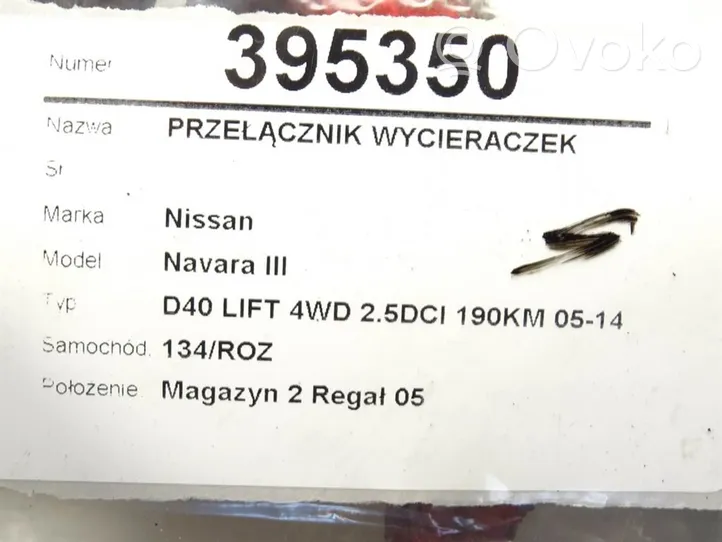 Nissan NP300 Commutateur d'essuie-glace 