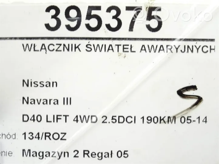 Nissan NP300 Interruttore luci di emergenza 