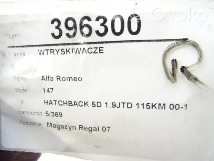 Alfa Romeo 147 Purkštukų (forsunkių) komplektas 0445110119