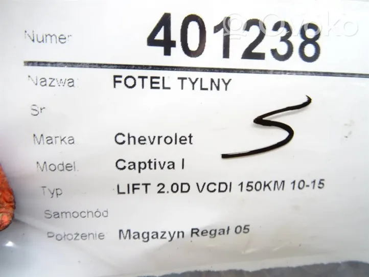 Chevrolet Captiva Galinė sėdynė 