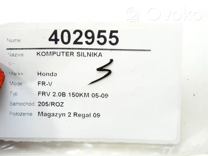 Honda FR-V Moottorin ohjainlaite/moduuli (käytetyt) 37820-RJJ-G01