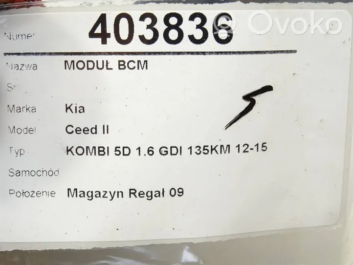 KIA Ceed Kiti valdymo blokai/ moduliai 95400-A2041