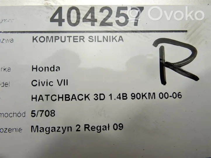 Honda Civic Centralina/modulo motore ECU 37820-PMA-G12