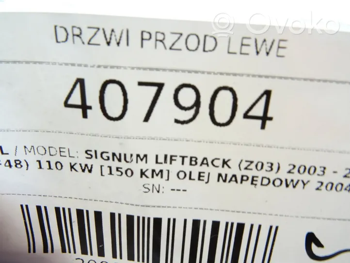 Opel Signum Drzwi przednie 