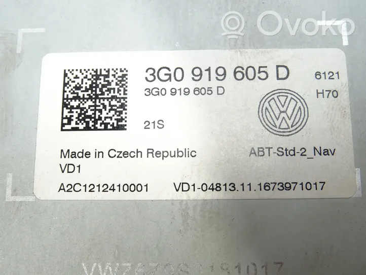 Volkswagen PASSAT B8 Radija/ CD/DVD grotuvas/ navigacija 3G0919605D