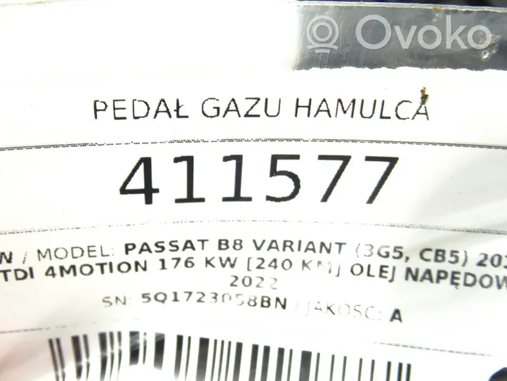 Volkswagen PASSAT B8 Akseleratora pedālis 5Q1723058BN