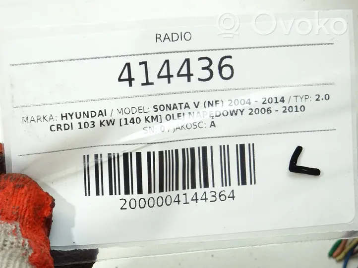 Hyundai Sonata Panel / Radioodtwarzacz CD/DVD/GPS 96160-3K000