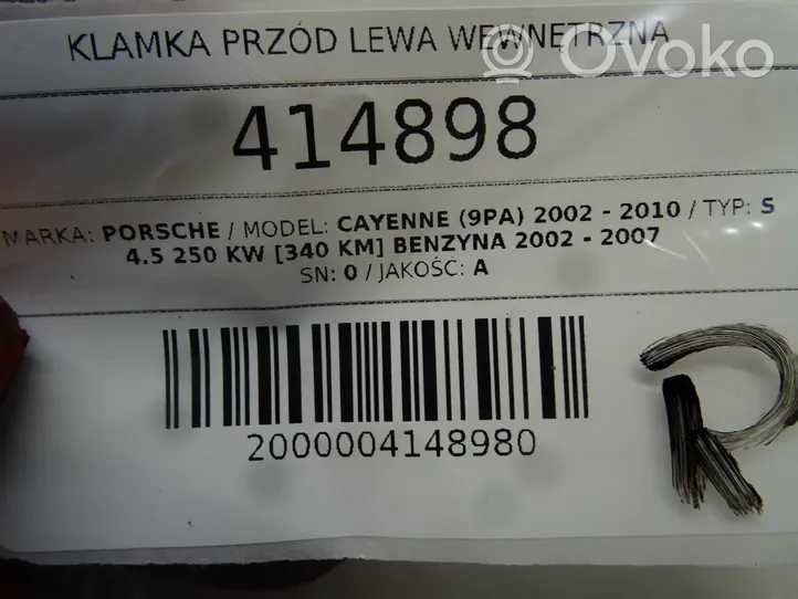 Porsche Cayenne (9PA) Maniglia interna per portiera anteriore 7L5837113A