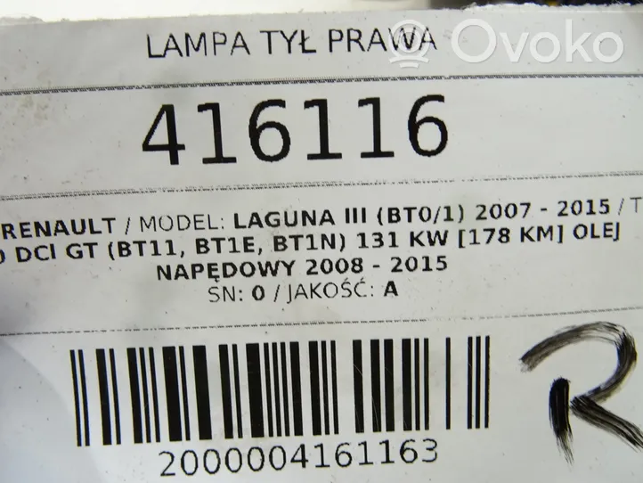 Renault Laguna III Lampa tylna 265500001R