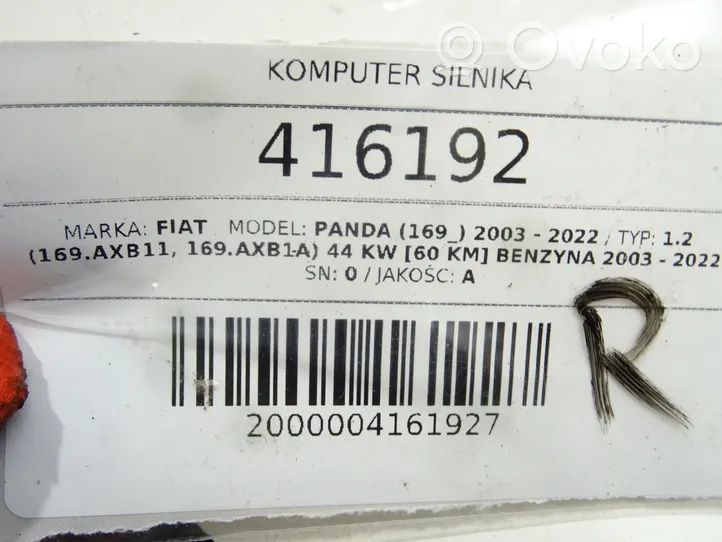 Fiat Panda II Komputer / Sterownik ECU silnika 51793116