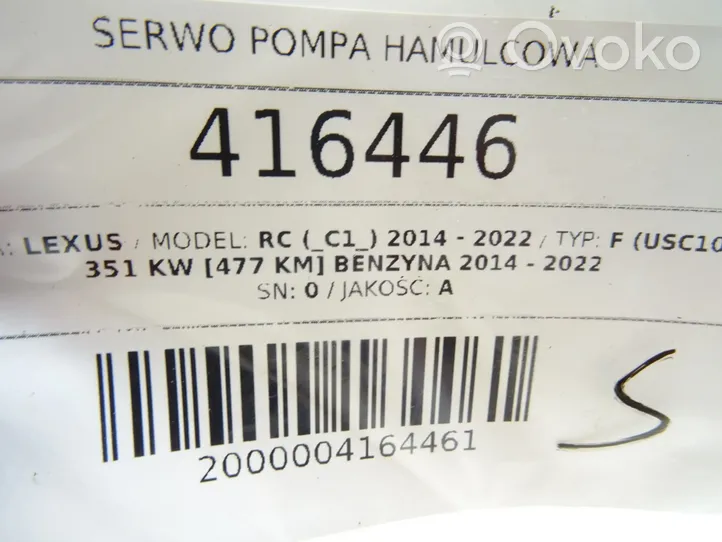 Lexus RC Wspomaganie hamulca 