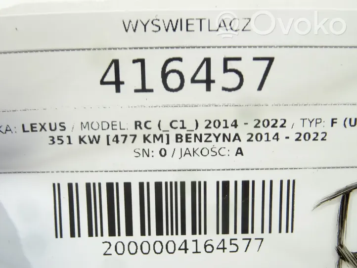 Lexus RC Bildschirm / Display / Anzeige 86110-53021