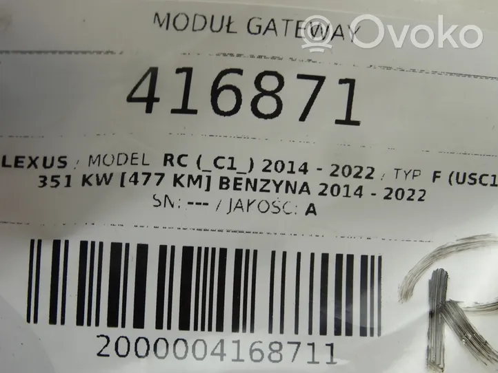 Lexus RC Moduł sterowania Gateway 89100-30160