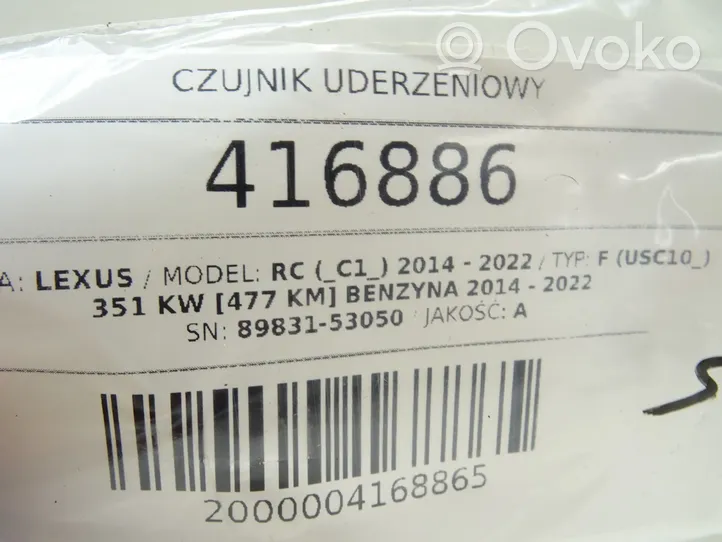 Lexus RC Czujnik uderzenia Airbag 89831-53050