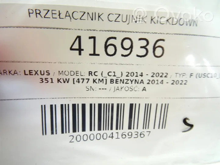 Lexus RC Inne przełączniki i przyciski 