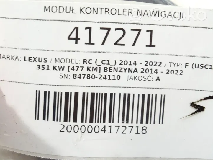 Lexus RC Altri interruttori/pulsanti/cambi 84780-24110