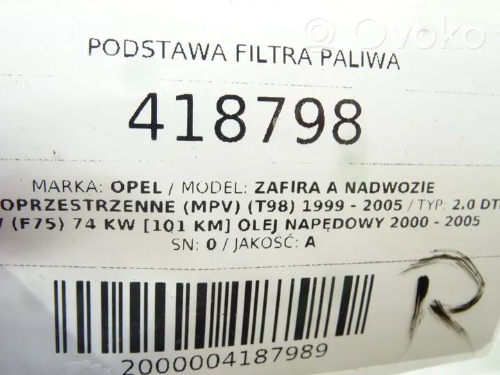 Opel Zafira A Polttoainesuodattimen kotelo 