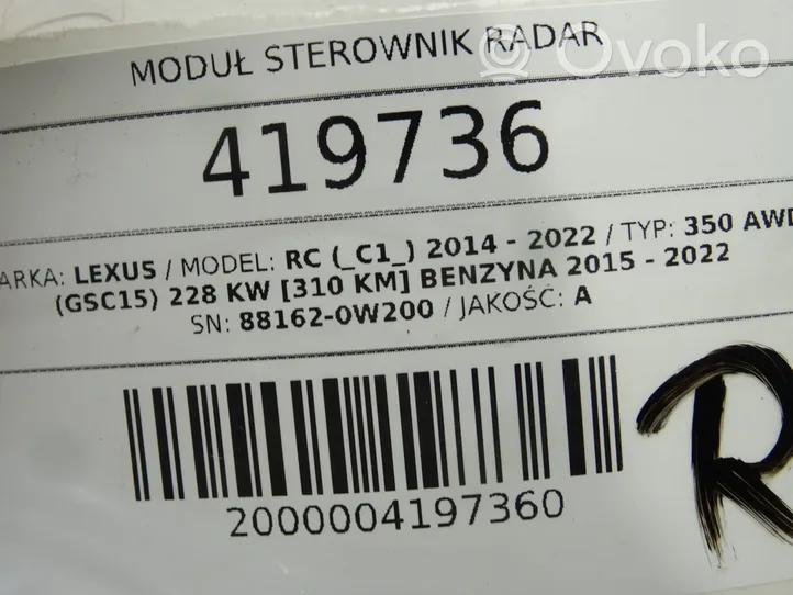 Lexus RC Inne komputery / moduły / sterowniki 88162-0W200