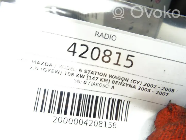 Mazda 6 Radio/CD/DVD/GPS-pääyksikkö CQ-EM4570AK