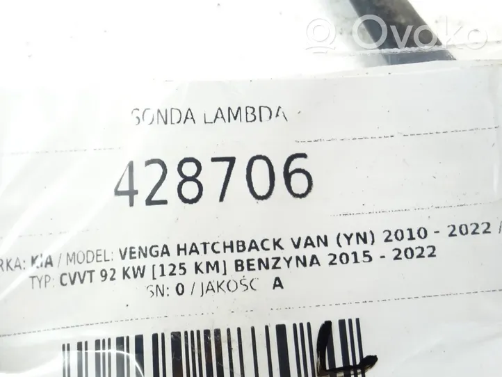 KIA Venga Sensore della sonda Lambda 89210-2B320