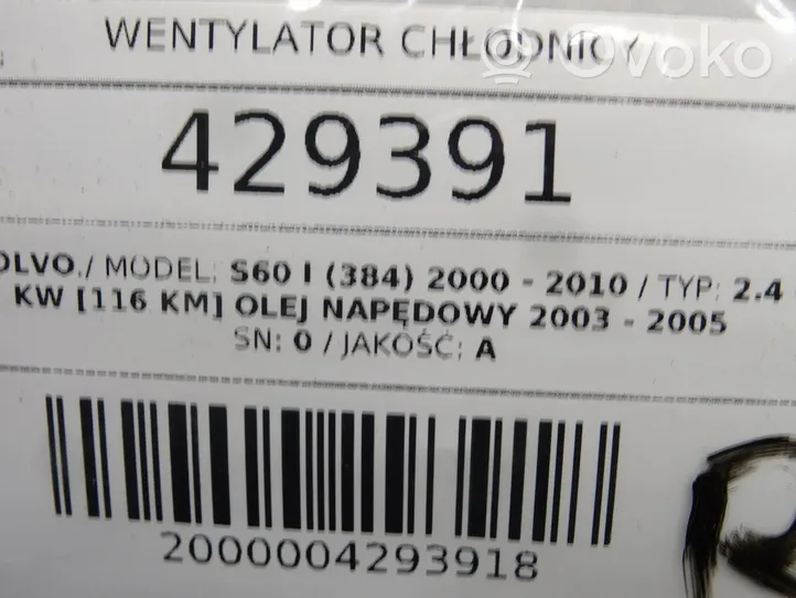 Volvo S60 Wentylator / Komplet 30645253