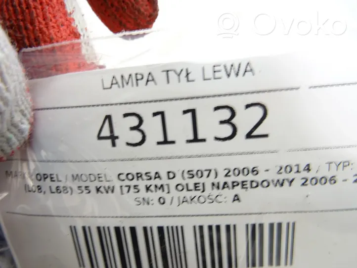 Opel Corsa D Lampa tylna 13186351