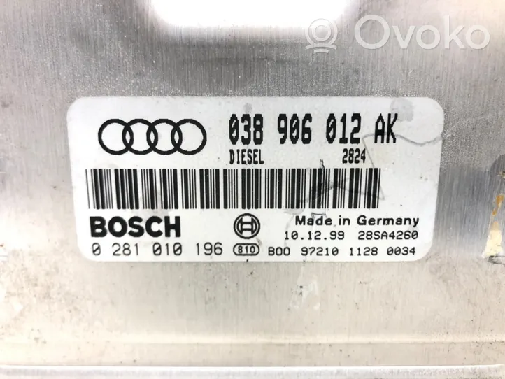 Audi A4 S4 B5 8D Centralina/modulo motore ECU 038906012AK