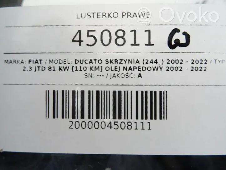 Fiat Ducato Etuoven sähköinen sivupeili 