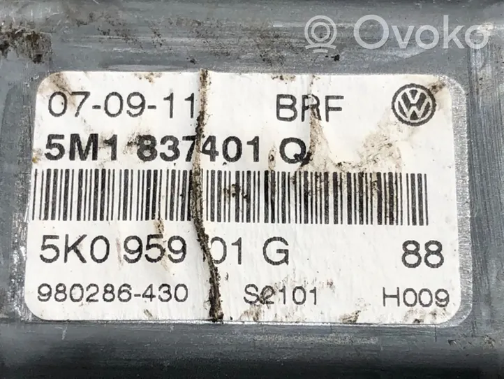 Volkswagen Golf Plus Alzacristalli della portiera anteriore con motorino 5M1837401Q