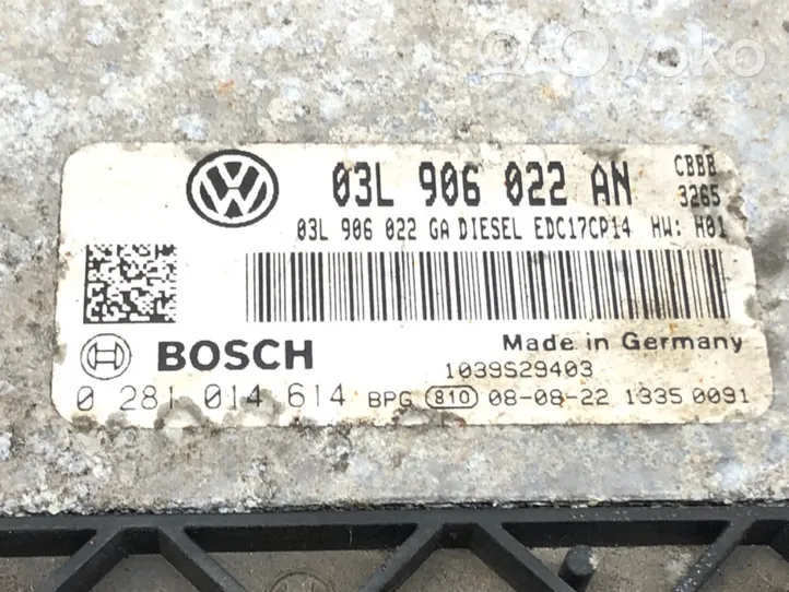 Skoda Superb B6 (3T) Komputer / Sterownik ECU silnika 03L906022AN