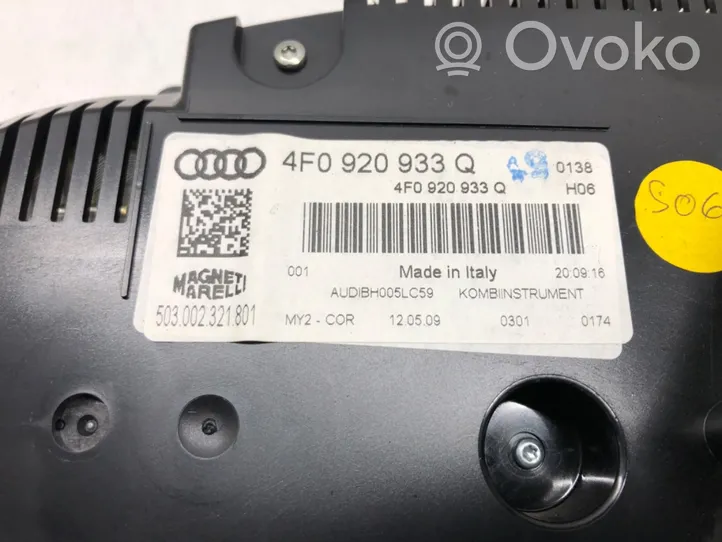 Audi A6 Allroad C6 Tachimetro (quadro strumenti) 4F0920933Q