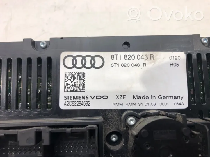 Audi A4 S4 B8 8K Interior fan control switch 8T1820043R