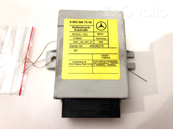 Mercedes-Benz CL C215 Muut ohjainlaitteet/moduulit A0025407545