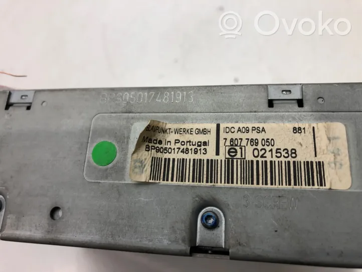 Peugeot 307 CD/DVD changer 96365979XT