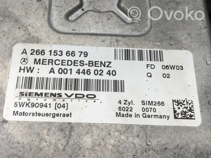 Mercedes-Benz A W169 Moottorin ohjainlaite/moduuli (käytetyt) A2661536679