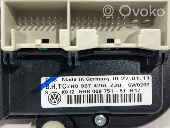 Volkswagen PASSAT CC Przełącznik / Włącznik nawiewu dmuchawy 7N0907426L