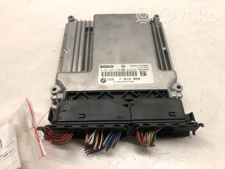 BMW 5 E60 E61 Unité de commande, module ECU de moteur 0281015240