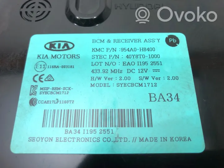 KIA Rio Muut ohjainlaitteet/moduulit 954A0-H8400