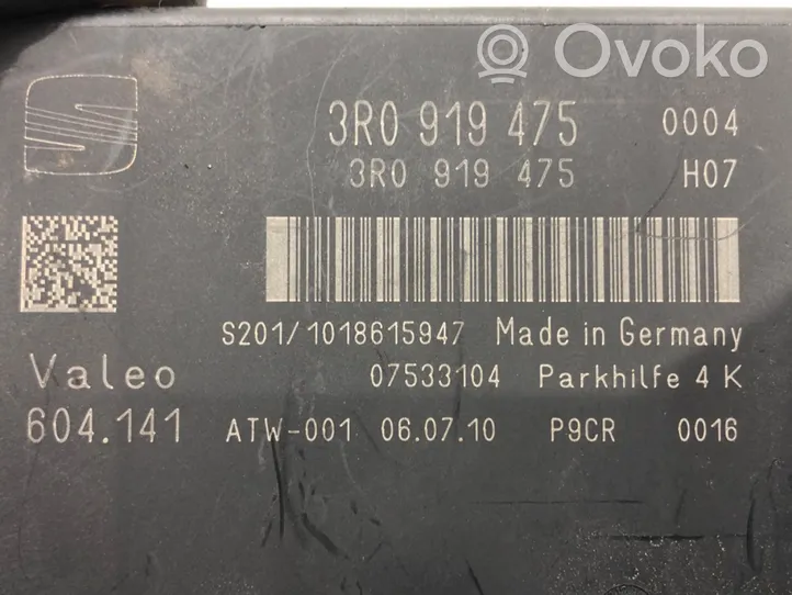 Seat Exeo (3R) Pysäköintitutkan (PCD) ohjainlaite/moduuli 3R0919475