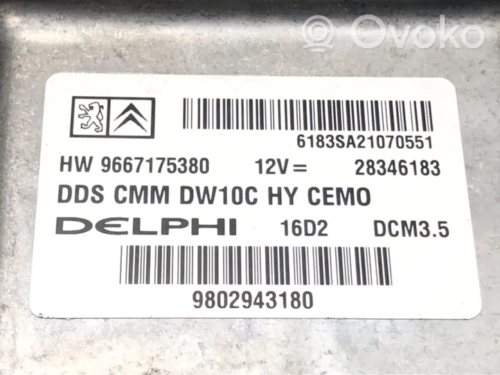 Peugeot 508 Galios (ECU) modulis 9802943180