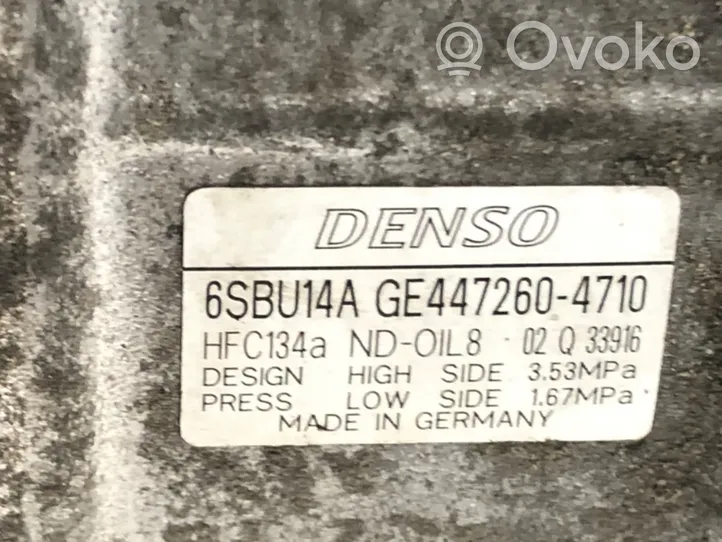 BMW 3 F30 F35 F31 Kompresor / Sprężarka klimatyzacji A/C GE447260-4710